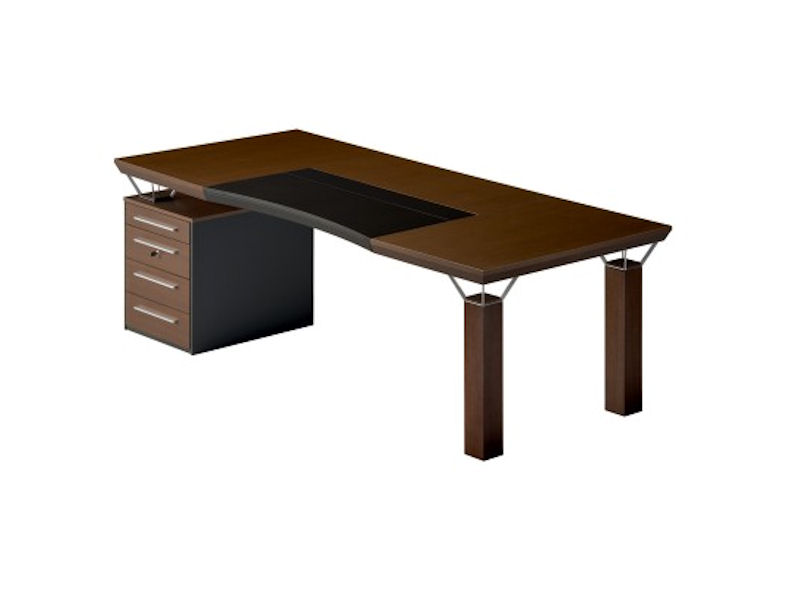 Mascagni Quadra Desk with Drawers - A Rectangular Wooden Office Desk