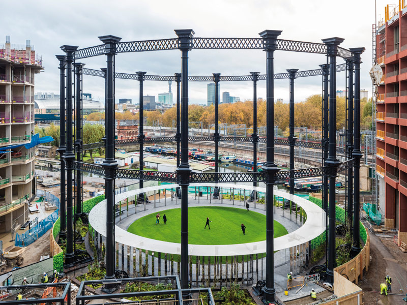 Gasholder Park, London by Bell Phillips Architects