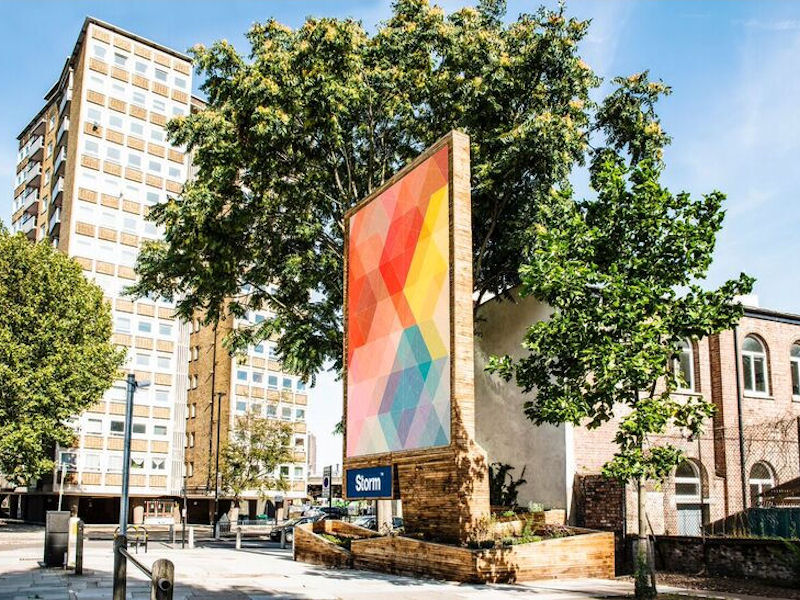 Advertising screen doubles up as community garden in Lambeth to eliminate anti-social behaviour