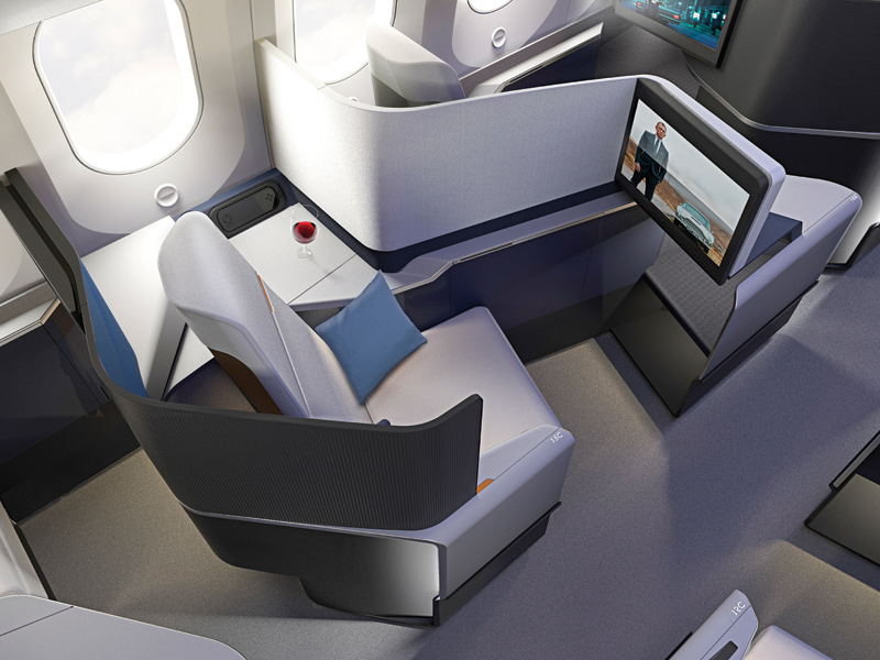 Business-class on United Airlines introduces privacy, comfort and space
