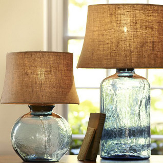 Colored Clift Glass Table Lamps From, Pottery Barn Glass Table Lamp