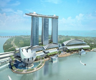 Marina Bay Sands resort celebrates its grand opening in Singapore