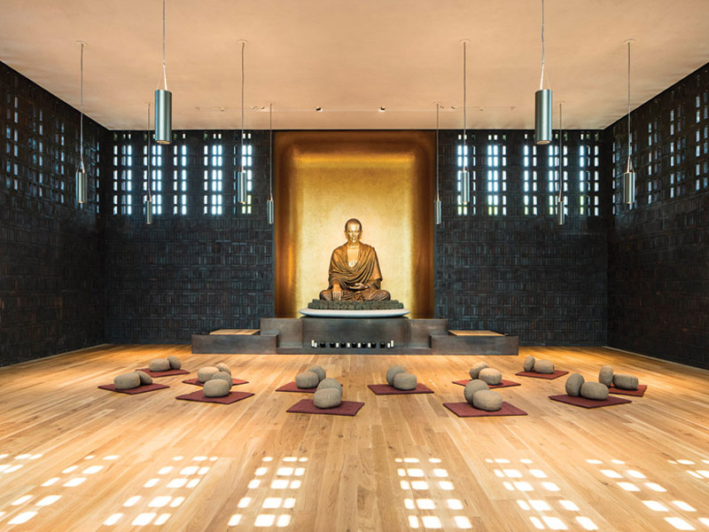 Vajrasana Buddhist retreat centre by Walters & Cohen Architects