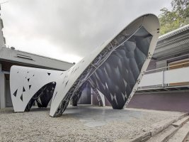 Corian® and cutting-edge technologies win the Fugitive Structures competition