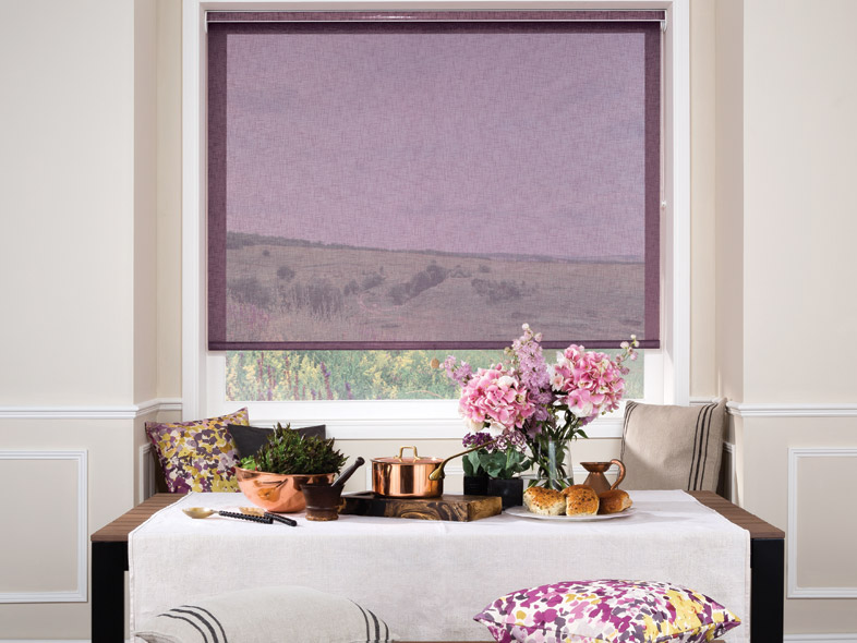 Skopos – Roller Blinds for a neat finish. Voile, Dimout or Blackout options