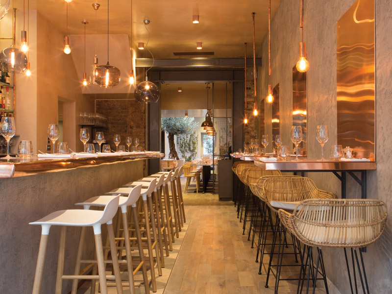 Kinnersley Kent Design adds warmth to Bandol restaurant, Chelsea