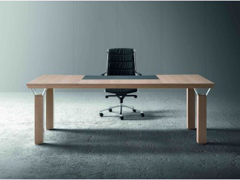 Mascagni Quadra Executive Desk - A Rectangular Wooden Office Desk